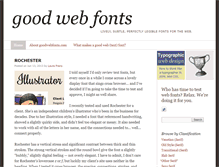 Tablet Screenshot of goodwebfonts.com